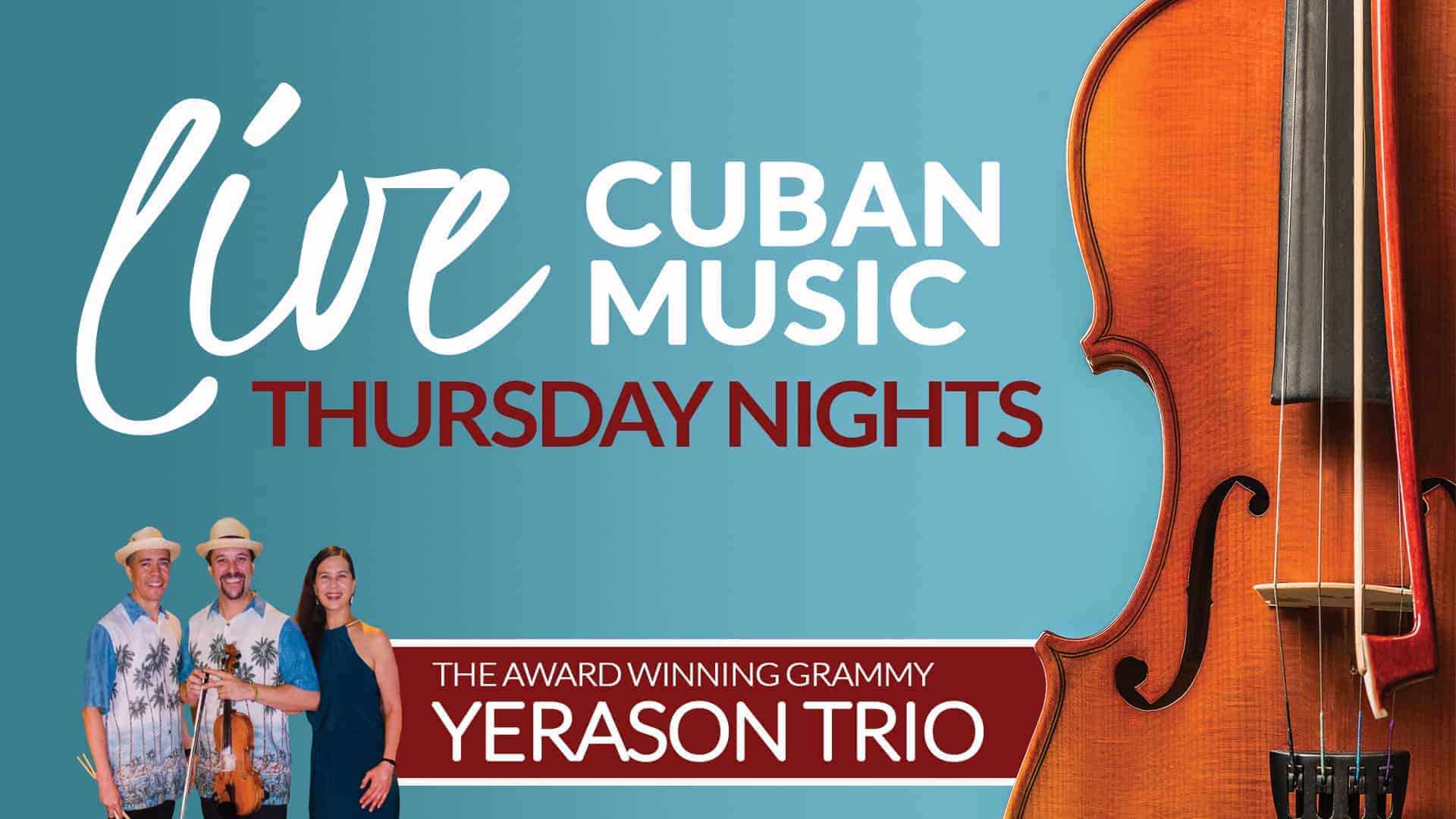 Yerason Orquesta Live every Thursday at Rebecca's!